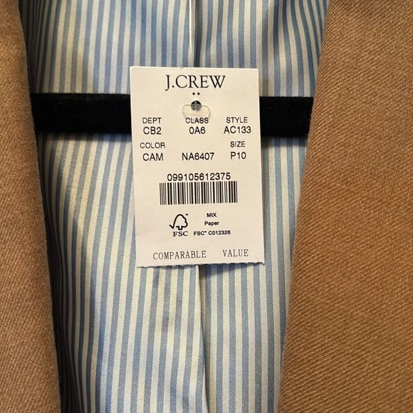 New with Tags j. Crew Factory classic blazer - Picture 6 of 6